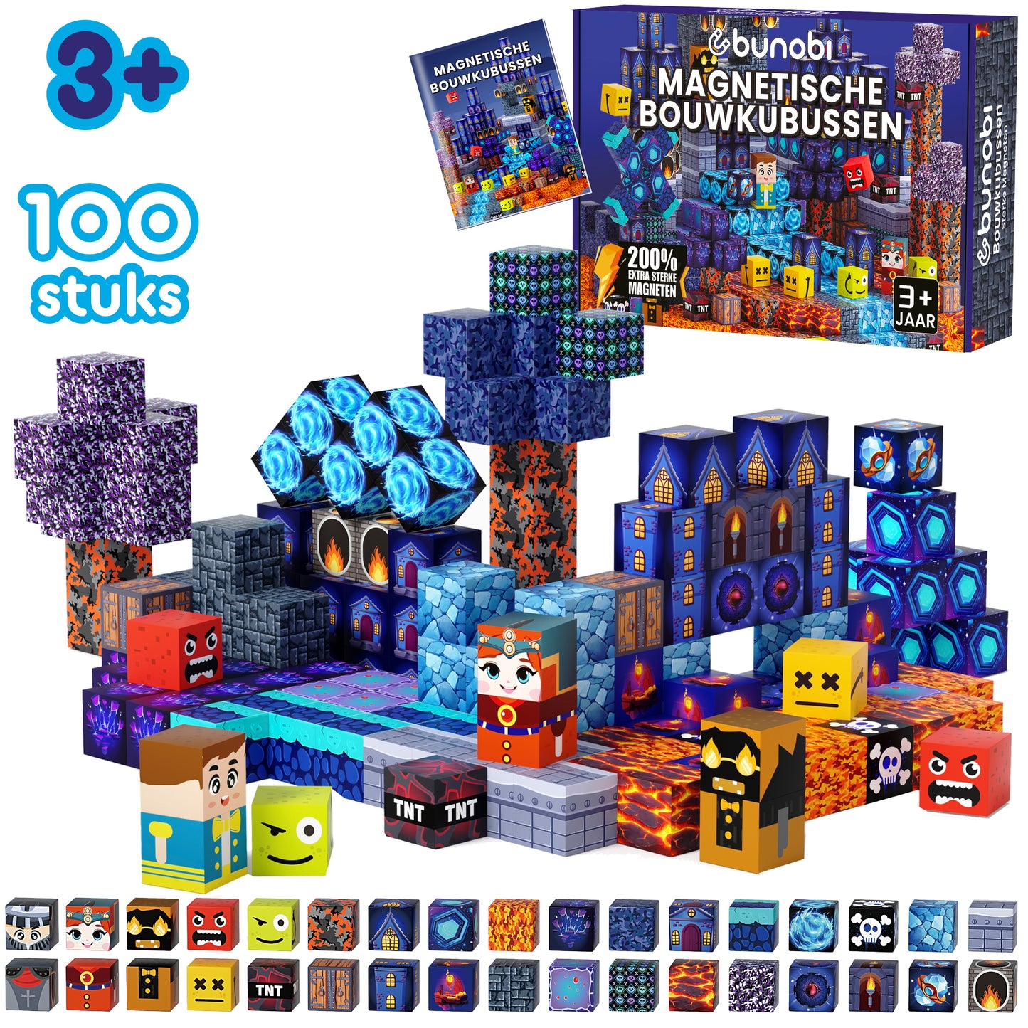 Bunobi Magnetic Cubes –  Kasteel | Magnetisch Speelgoed