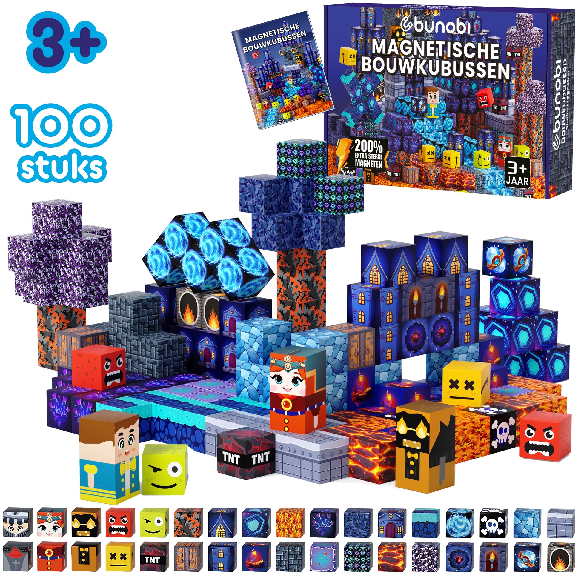 Bunobi Magnetic Cubes –  Kasteel | Magnetisch Speelgoed